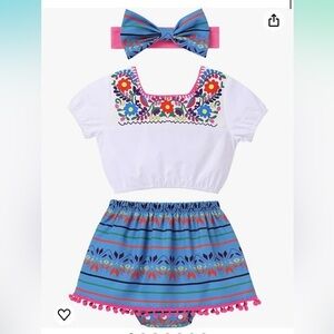 NEW WITH TAGS! 3 piece summer ruffle set Perfect for cinco de mayo, first fiesta